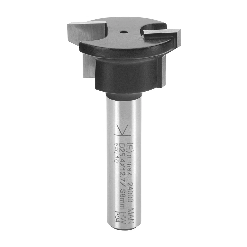 ENT EUROPEAN NORM TOOLS ENT 16270 Schubladen Verleimfräser HW (HM) S8x32 Z2 D25,4/19x12,7x3,97mm