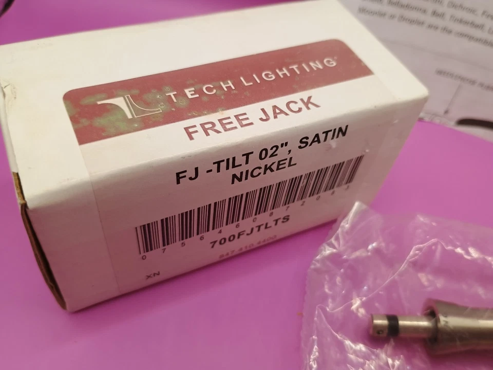 Free Jack Tech Lighting Tilt-Head Spotlight Fixture 700FJTLTS Satin Nickel NEW - Image 3 of 4