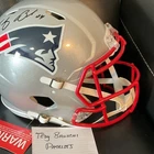 Tedy Bruschi New England Patriots Autographed Football Helmet Original Signed