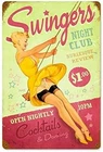 Vintage Chic Pinup Burlesque Metal Tin Sign Wall Art 8 x 12 in 12" X 8"