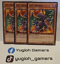 YUGIOH VICE DRAGON X3 HSRD 1ST EDITION COMMON LIGHT PLAYED 