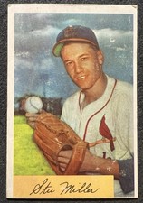 1954 BOWMAN STU MILLER (BALTIMORE ORIOLES) #158 VG OC