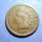 1864 Bronze Indian Cent  Good