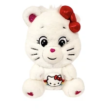 Sanrio Hello Kitty & Friends Care Bears Hello Kitty Loves Cheer Bear 10"