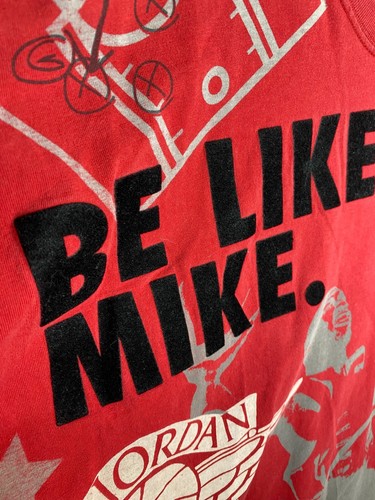 Vintage Air Jordan T-Shirt Mens 4XL Red All Over Print AOP Be Like Mike Wings - Picture 6 of 16