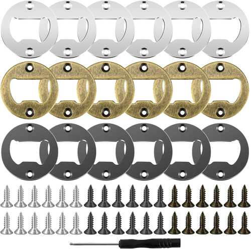 18 Sets Edelstahl Flaschenöffner Einsätze Hardware, Rohling Metalleinsatz Teile