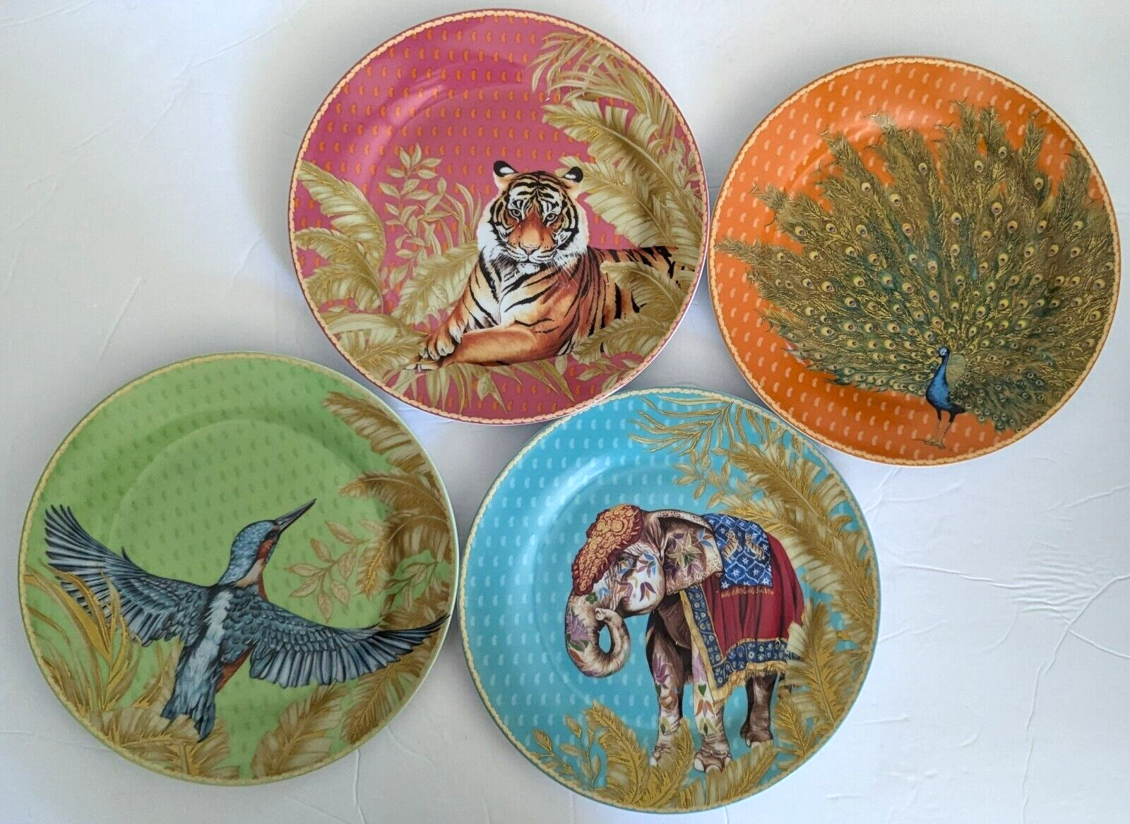 Williams Sonoma Raj Thai 4 Salad Plates 8.5