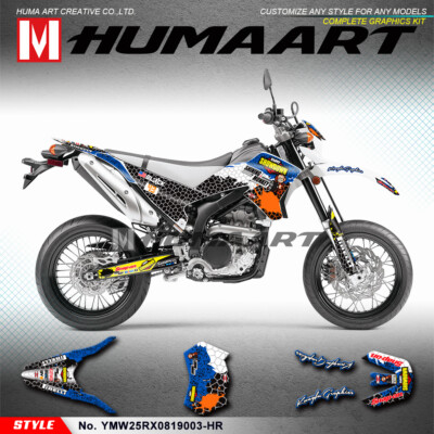 Custom Graphics Kit Dirt Bike Sticker Set for Yamaha WR250R WR250X 2008-2020
