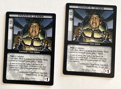 Fanatical Leader (2) Battletech CCG Counterstrike Command