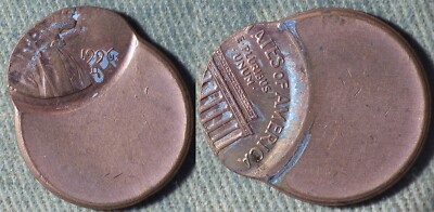Error : 1996D Cent 75% Off Center Full Date IREC1424