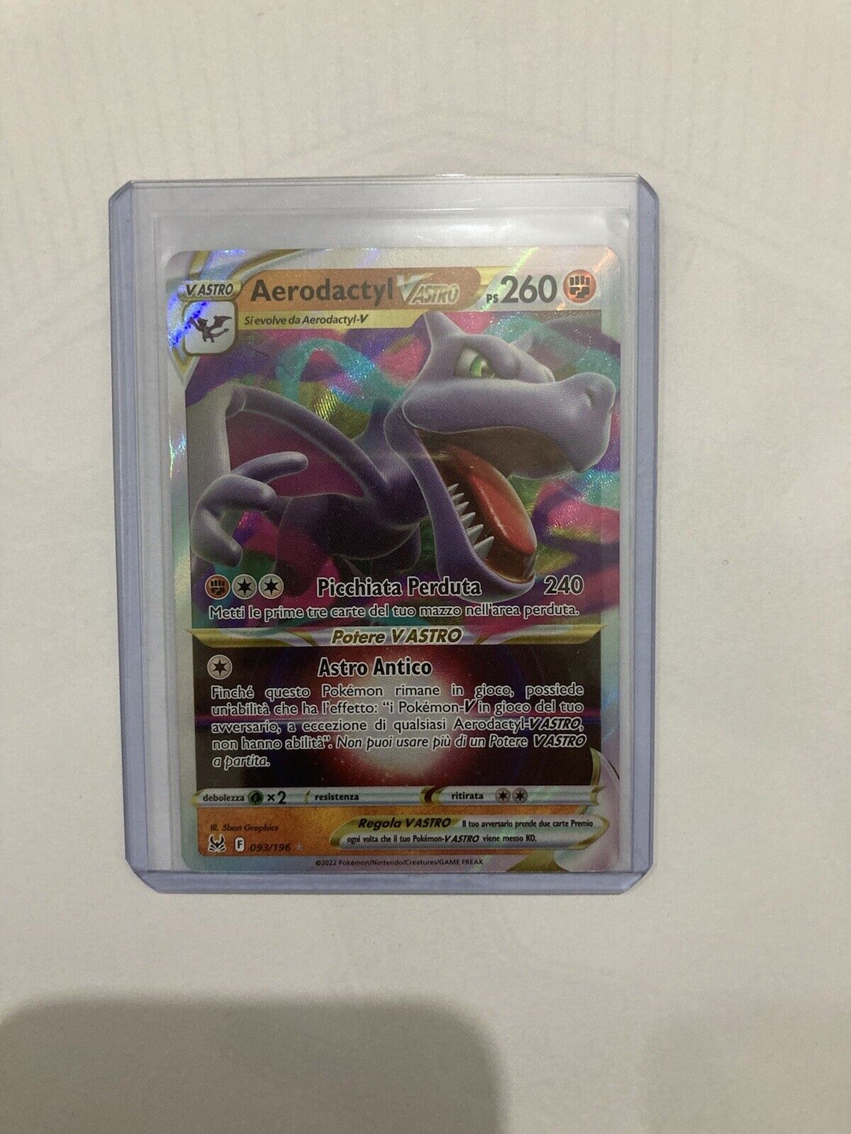 Aerodactyl V & Aerodactyl VSTAR Set di spada e scudo di origine perduta  92-93/196 carte da collezione Pokemon