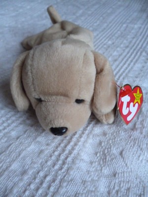 Rare Ty Beanie Babie Fetch with tag error 1997 on Ty tag 1998 other tag