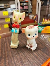 Vintage 1960s Made In Japan Lot Of 2 Rubber Squeaker Toys