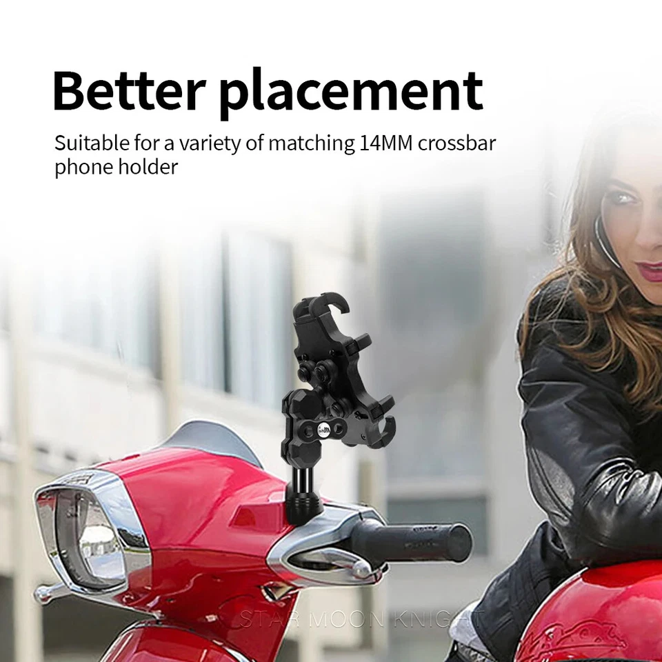 Tornillos de espejo retrovisor soporte de teléfono para Vespa Sprint Primavera GTV GTS GT Foto 2 de 4