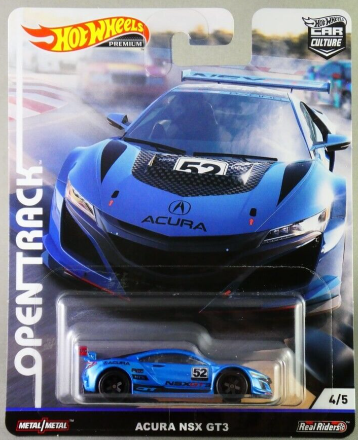 Hot Wheels Acura NSX GT3 Open Track Premium Car Culture Real