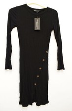 JU1465 MELA LOVES LONDON BLACK BODYCON Dress - Size XS
