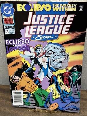 DC Justice League Europe Annual 3  1992 ~  Eclipso Darkness Within ~8.5