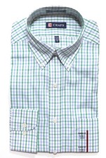Chaps Men's Dress Shirt Classic-Fit Twill Long Sleeve Green NWT 15-15.5  32/33