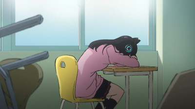 Anime flcl progressive girls headphones screen shot Playmat Game Mat Desk