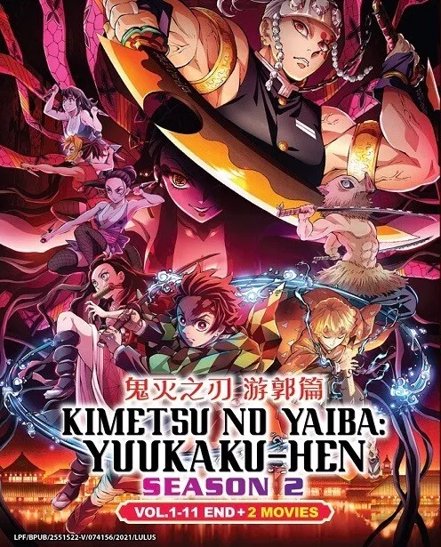 DVD Demon Slayer:Kimetsu No Yaiba Season 2 Epi 1-18 End+ Mugen Train  English Ver