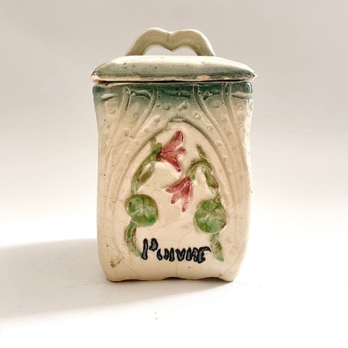 20s vtg French Art Deco kitchen jars hand painted storage containers - Picture 3 of 8