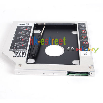 Caddy Per Secondo Disco HDD/SSD Per Dell Inspiron 15R 5521 5537 – 9.5mm, Alluminio
