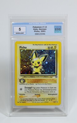 Pichu 12/111 EGS graded 5 Neo Genesis PSA Pokémon Karte Holo 2001