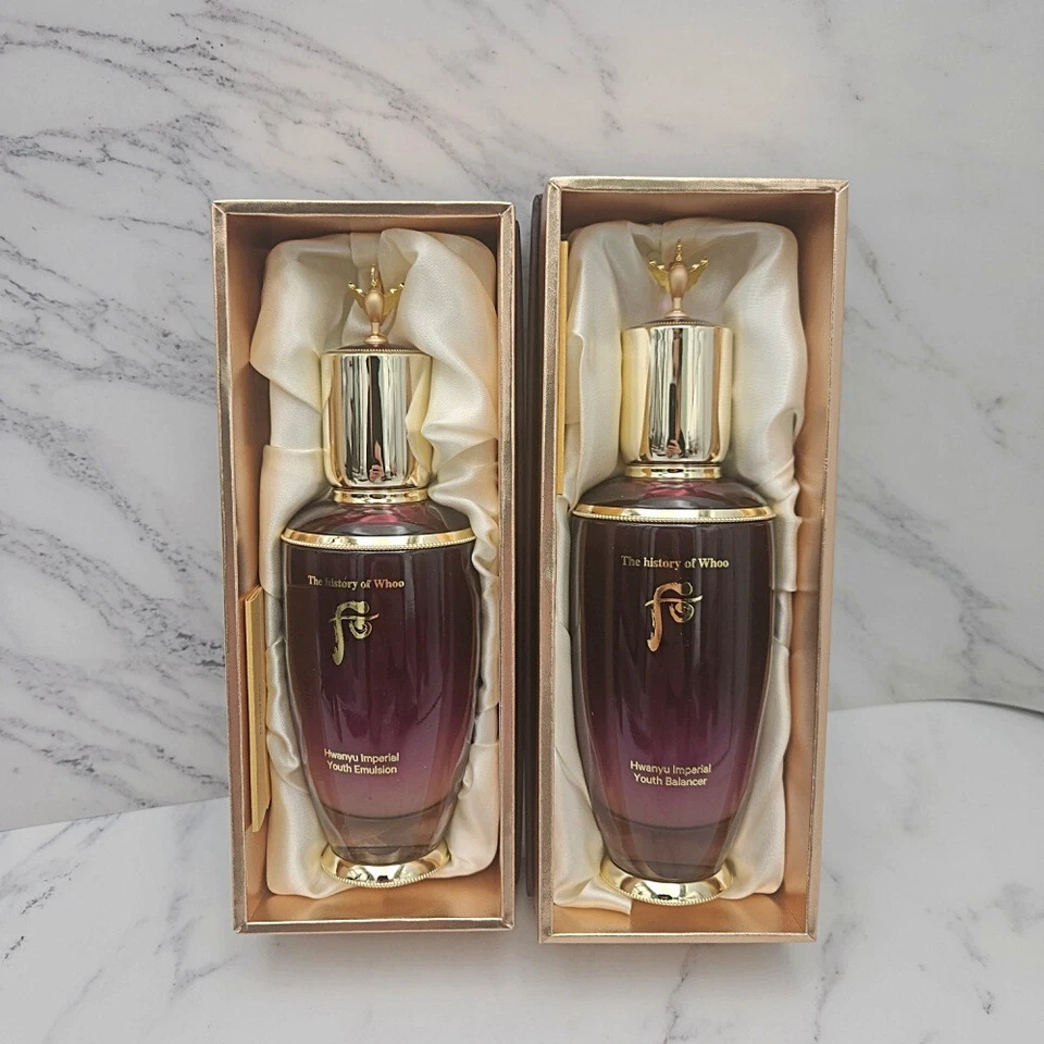 The Whoo Hwanyu Imperial Youth Emulsión 110 ml + Balanceador 125 ml Set 2 piezas K-Beauty Foto 2 de 4
