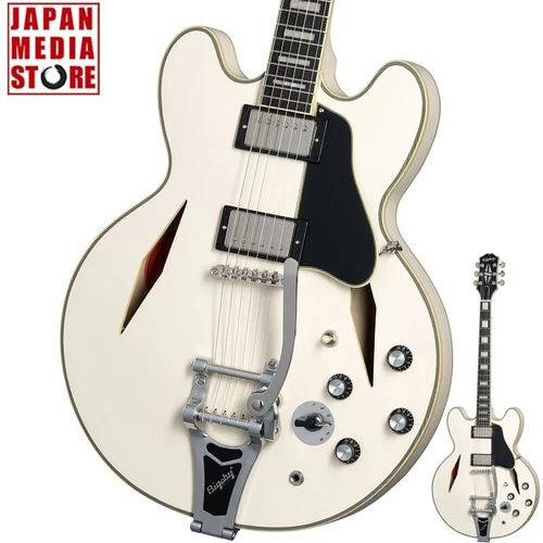 Epiphone Shinichi Ubukata ES-355 Custom Bigsby Classic White Electric Guitar NEW
