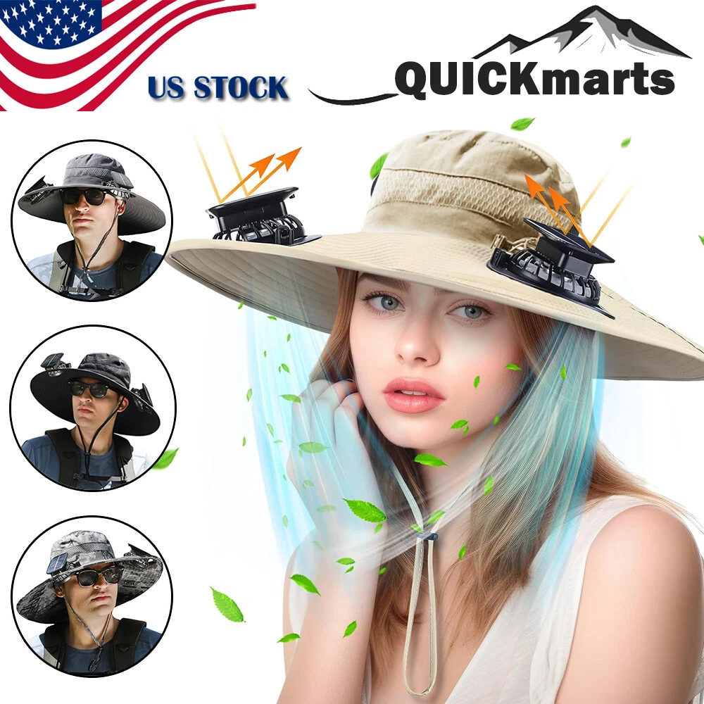 Wide Brim Sun Hat wuth Solar Fan Outdoor Hiking Fishing Bucket Cap UV Protector
Opens in a new windo