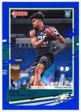 2020 Donruss Football John Hightower IV BLUE #278 Philadelphia Eagles ROOKIE