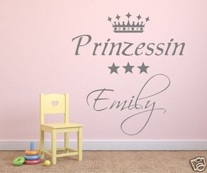 Wandtattoo Kinderzimmer Kind Madchen Baby Prinzessin Mit Krone Und Name 73017 Ebay