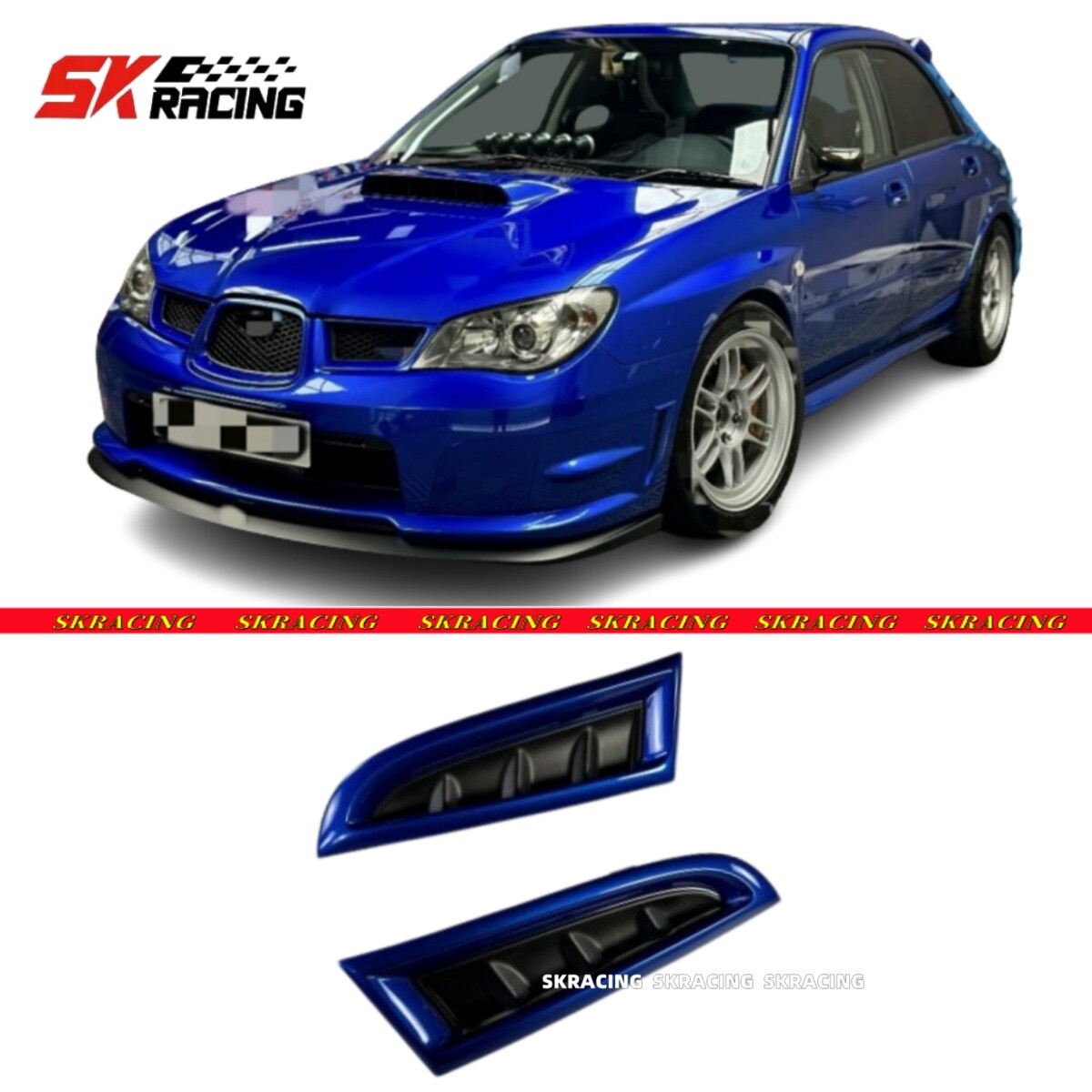Fot Subaru Impreza WRX STI 2006-2007 Blue Front Bumper Side Air