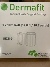 MOLNLYCKE Dermafit Tubular Support Bandage, Size G, 131939-01 (NEW)