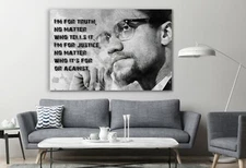 I'm For Truth Famous Malcolm X Canvas Home Décor Wall Art Print Room Painting