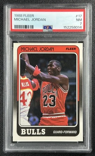 MICHAEL JORDAN PSA 7 1988-89 FLEER #17 BULLS 8014