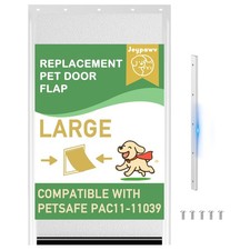 Large Pet Door Replacement Flaps with 1 Pack PAC11-11039, Frosted Transparent
