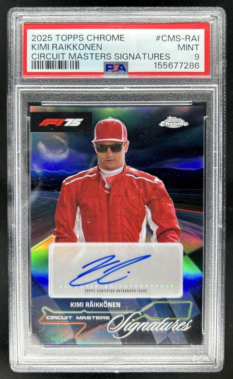 2025 Topps Chrome F1 Kimi Raikkonen Circuit Masters Auto #CMS-RAI PSA 9