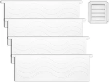 4-Pack Dryer Vent Cover Replacement Weather Resistant Vent Flap White