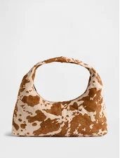 70% off | Cow Print Calf Hair Mini Slouchy Bag