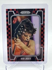 2025 Panini Prizm Rolling Stones Mick Jagger #39 Red Black Checker /179 SP