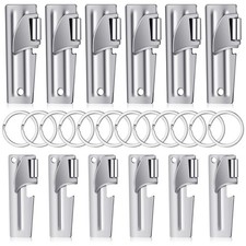 P-38 and P-51 Military Style Can Openers with Key Rings Stainless Steel Campi...