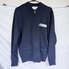 Vintage USPS Postal Service Brookfield Uniforms Zip Sweater Cardigan USA Med