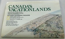 National Geographic Canada's Vacationlands Map Chart Nov. 1985