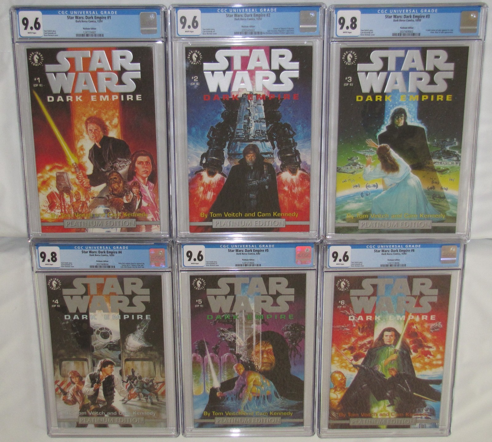 Star Wars 1-6 1993 Dark Empire Platinum Limited Edition CGC 9.6/9.8 FreeShipping