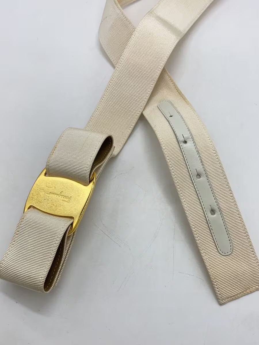 Salvatore Ferragamo Belt White Women's | eBay