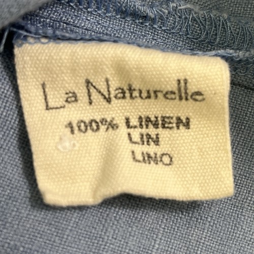 LaNaturelle 100 % Leinen Chambray ärmelloses Etuikleid Freizeit Damen Gr. M - Bild 2 von 11