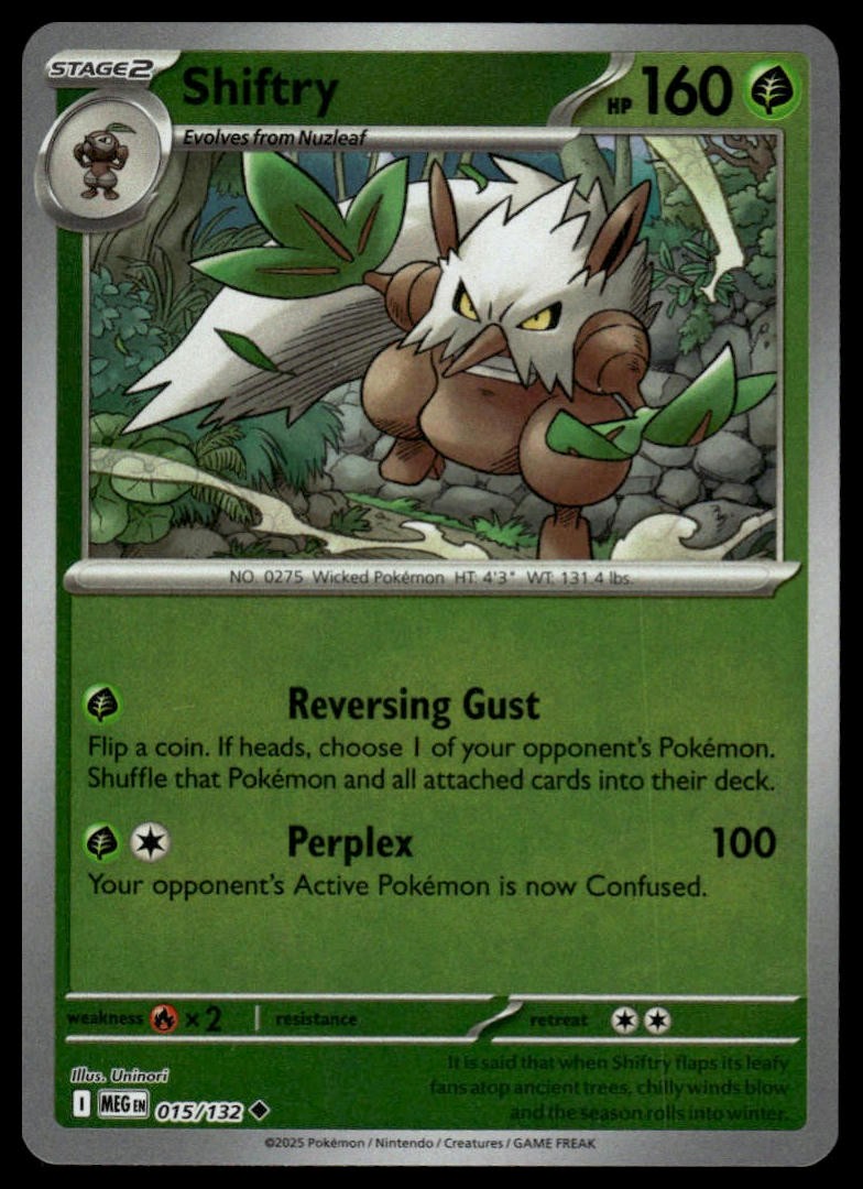 Shiftry ME01: Mega Evolution #015/132 Reverse Holo NM