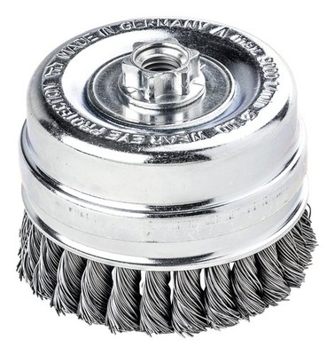 Lessmann Topfbürste Stahldraht gezopft 100 x 0,5 mm - 486.217