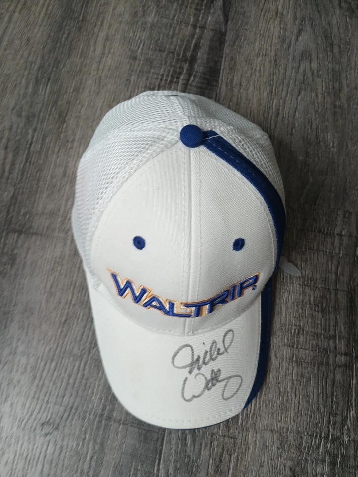 Sombrero firmado por Michael Waltrip NASCAR NAPA Racing #55 Chase Authentics Foto 2 de 4